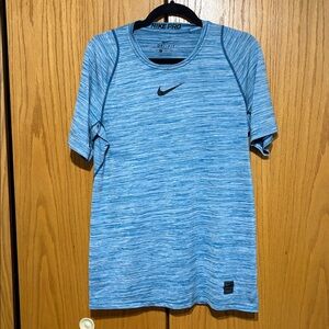 Nike Pro men's M dri-fit short sleeve t-shirt athletic tee blue space dye